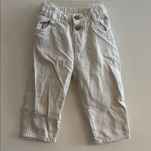 Zara Kids Cream Buttoned Pants